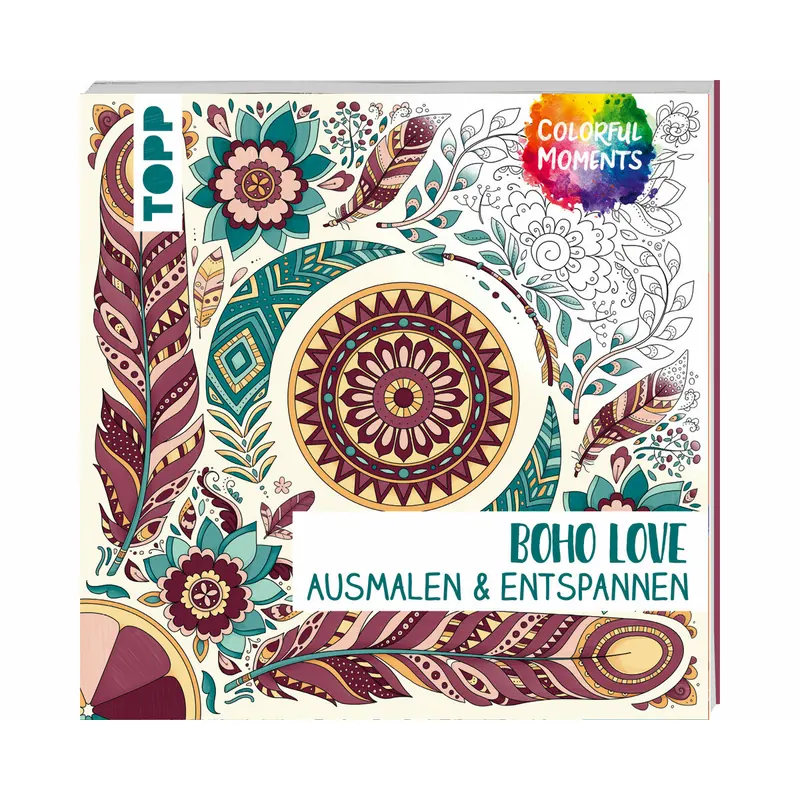 Ausmalbuch: BOHO LOVE, Ausmalen & Entspannen, Topp