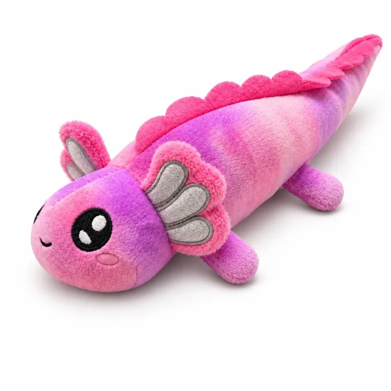 Axolotl Echse Molch Kuscheltier Figur Plüsch Tintenfisch Spiel Puppe XL 32 cm Plüschtier Püsch Wassertier lila neu