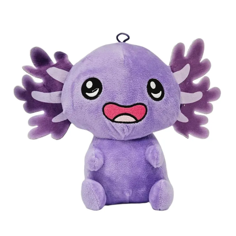 Axolotl Kuscheltier Echse Molch Figur Plüsch 22 cm Plüsch lila
