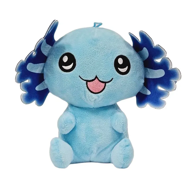 Axolotl Kuscheltier Echse Molch Figur Plüsch 35 cm Plüsch blau