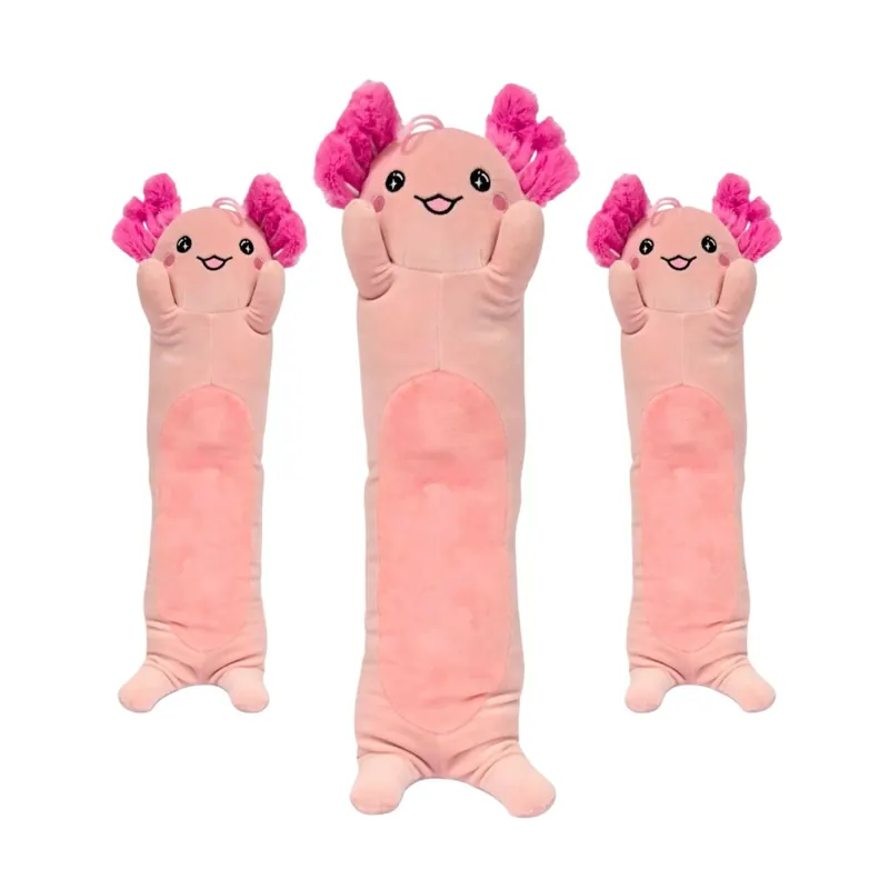 Axolotl Kuscheltier Kissen rosa pink Figur Plüsch 63 cm Plüsch Kuschelkissen Zuglufttier