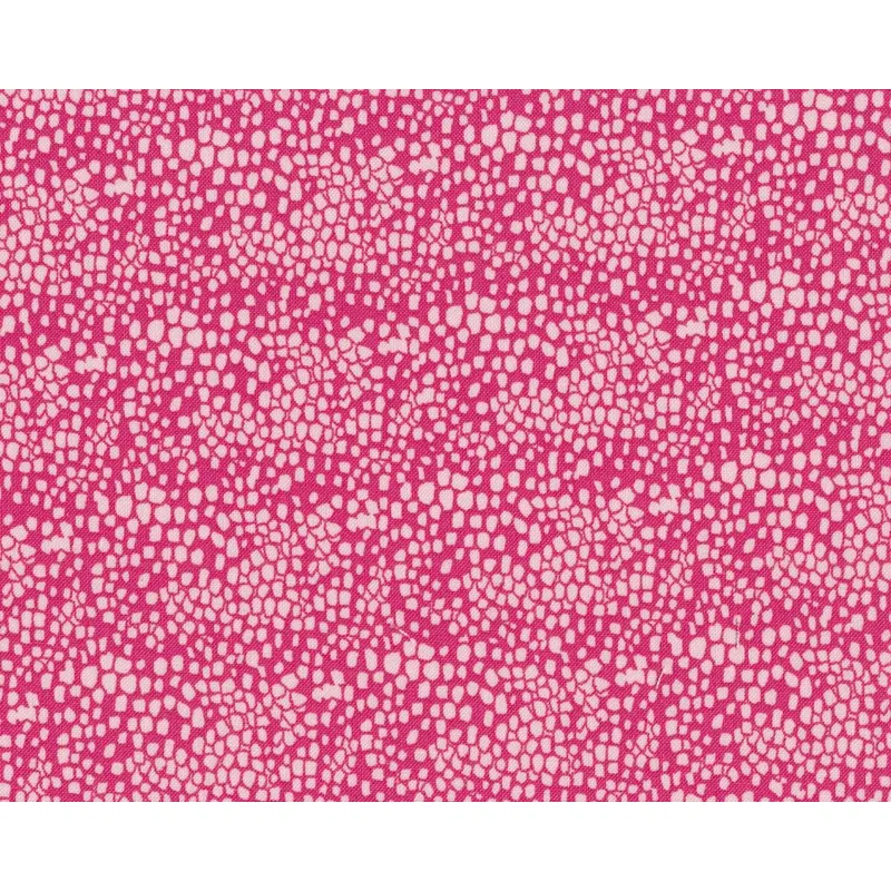 B-Ware Bio-Patchworkstoff PEBBLES, Tupfen, fuchsia-hellrosa, Jane Makower