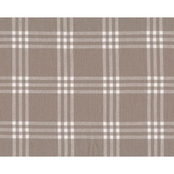 B-Ware Dekostoff "Cardiff Karo", Karo-Streifen-Design, 1,80 m extrabreit, natur dunkel