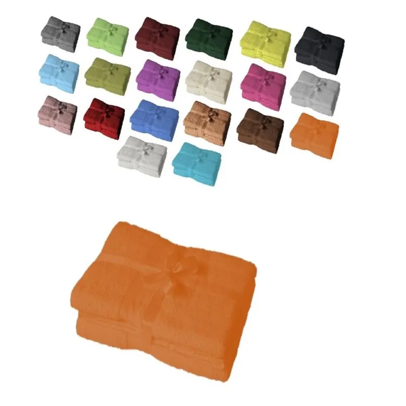Badetuch 2er Set 100 x 150 cm Terrakotta