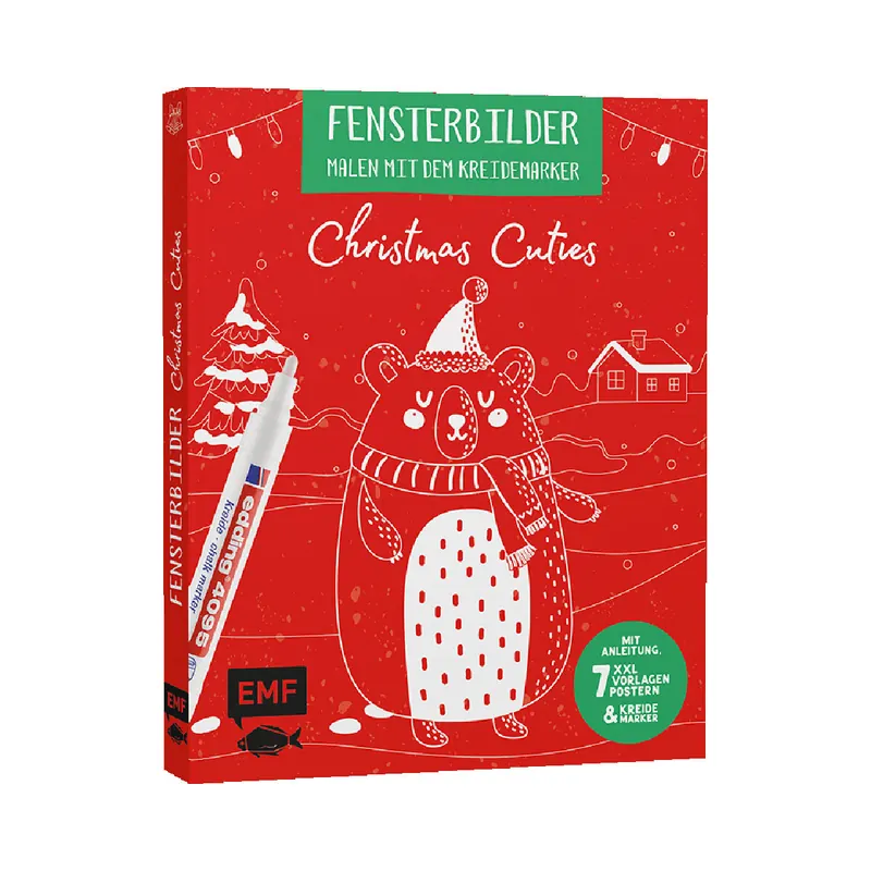 Bastelbuch: Fensterbilder malen mit dem Kreidemarker – Christmas Cuties, EMF