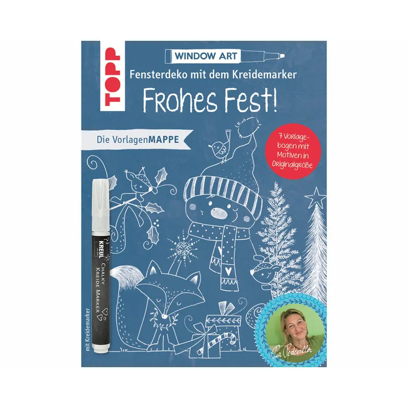 Bastelbuch: Fensterdeko mit dem Kreidemarker - Frohes Fest!, TOPP
