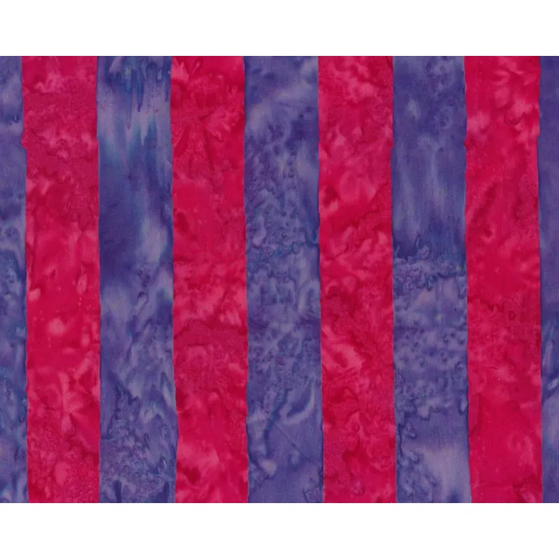 Batik-Patchworkstoff ARTISAN BATIKS, Blockstreifen, fuchsia-lila