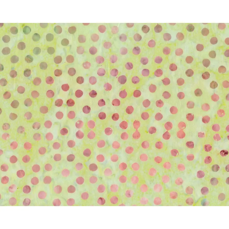 Batik-Patchworkstoff BALI DOTS GREAT, Punkte, lindgrün