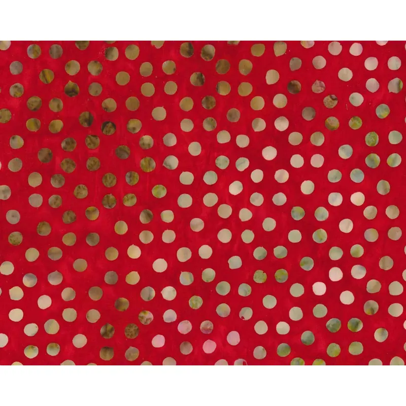 Batik-Patchworkstoff BALI DOTS GREAT, Punkte, rot