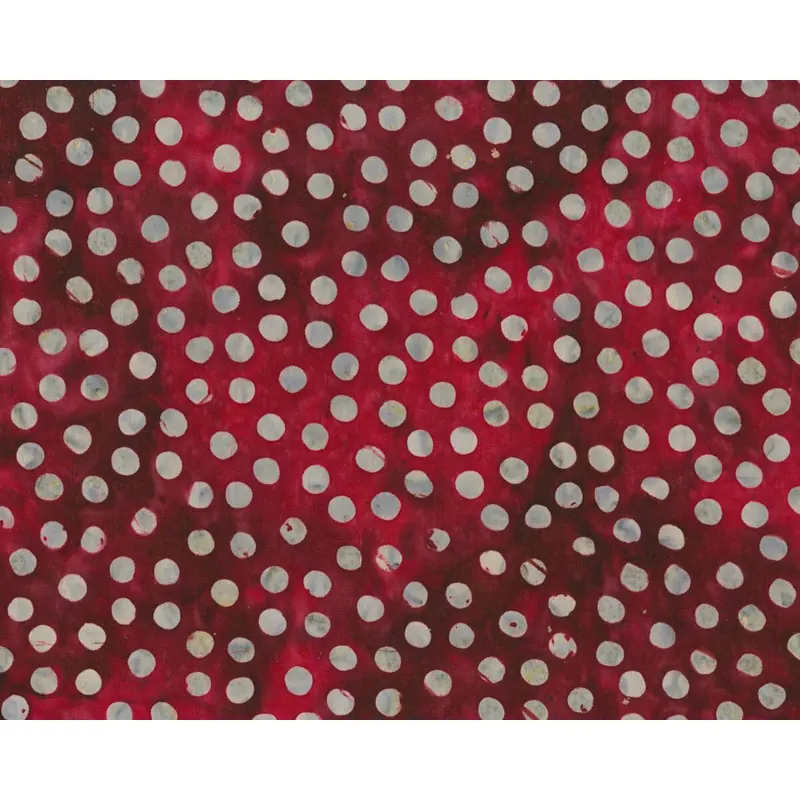 Batik-Patchworkstoff BALI DOTS GREAT, Punkte, weinrot