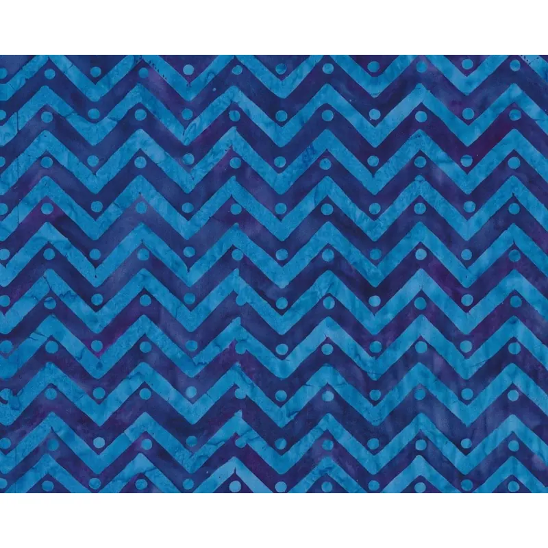 Batik-Patchworkstoff ONE FOR YOU ONE FOR ME, Zacken, dunkelblau-aqua, Moda Fabrics