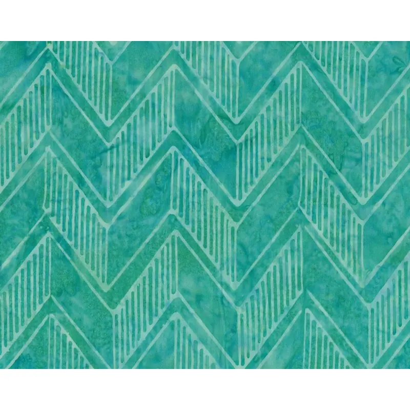 Batik-Patchworkstoff THE SWEET LIFE, Chevron-Zacken, türkisgrün, Moda Fabrics
