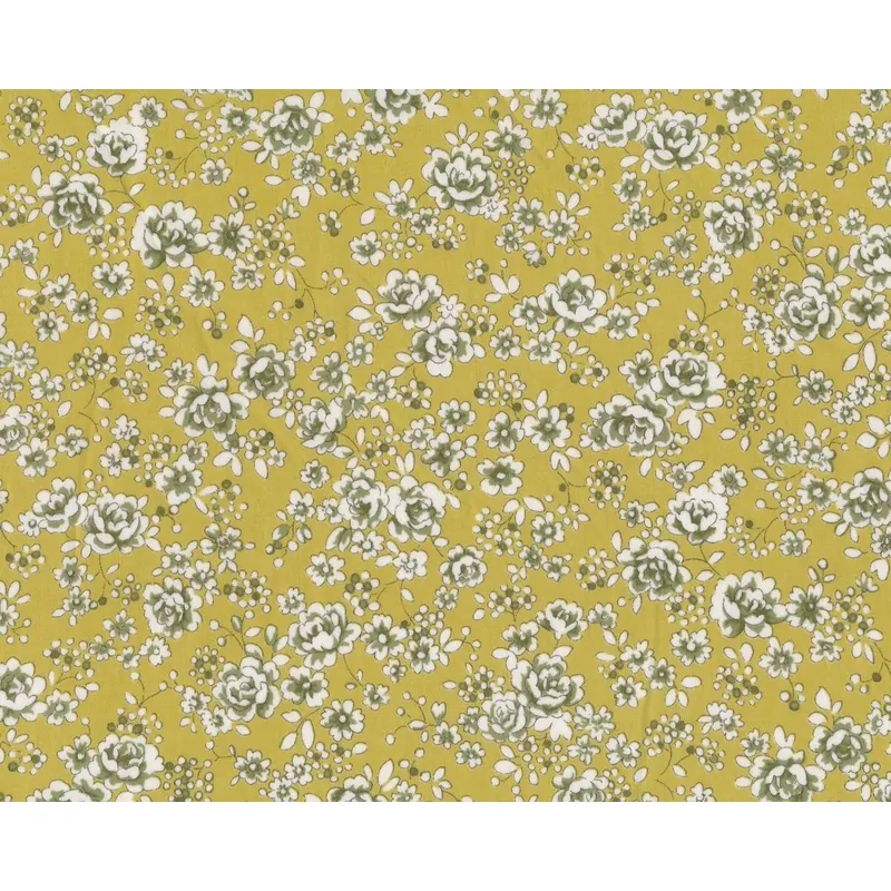 Batist REGENT STREET LAWNS, Streublümchen, helles olivgrün, Moda Fabrics
