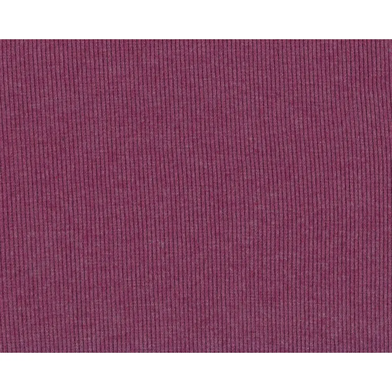 Baumwoll-Bündchenstoff COLLAR, einfarbig, helles aubergine, Fibre Mood