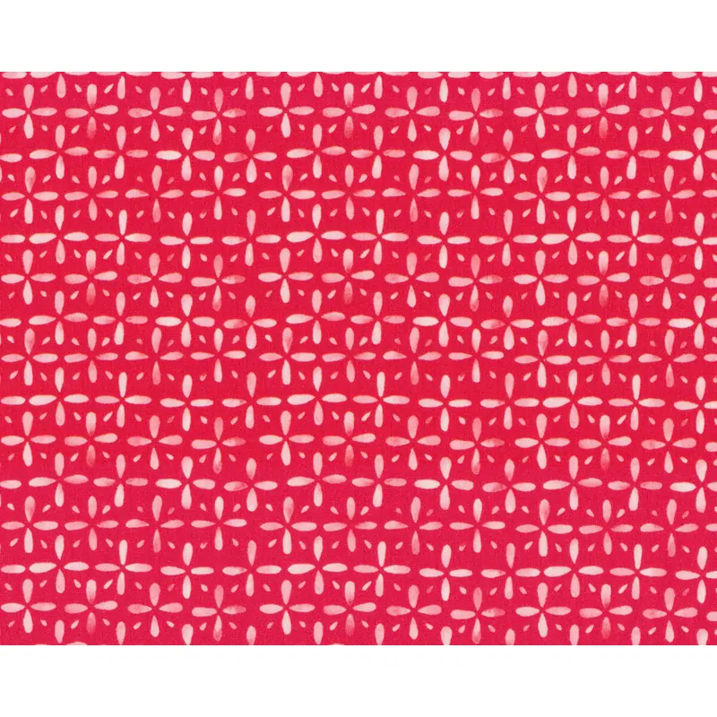 Baumwoll-Popeline EMILIE, Kreuzblüten, rot