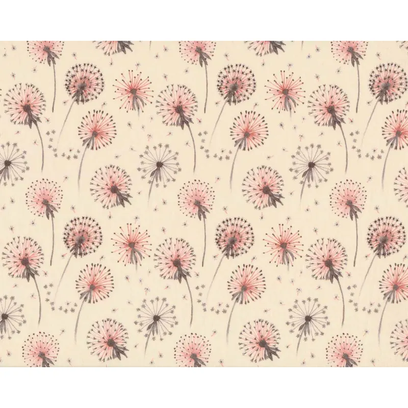 Baumwoll-Popeline EMILIE, Pusteblume, hellbeige-rosa, Hilco