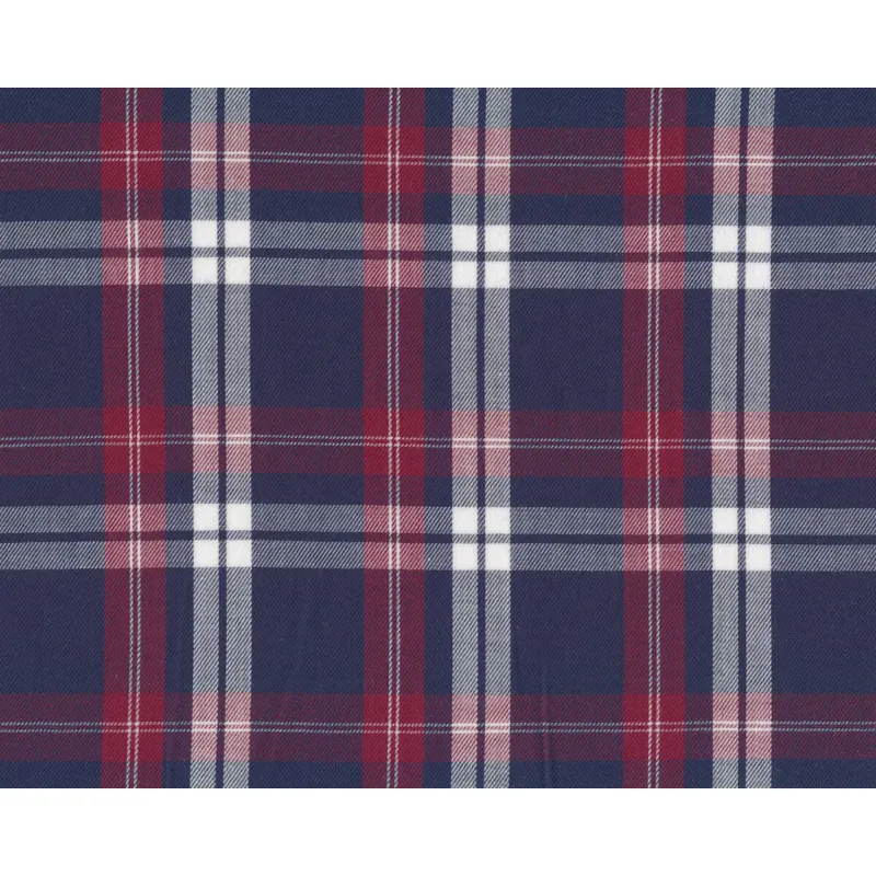 Baumwoll-Webstoff WOVEN, Schottenkaro, dunkelblau
