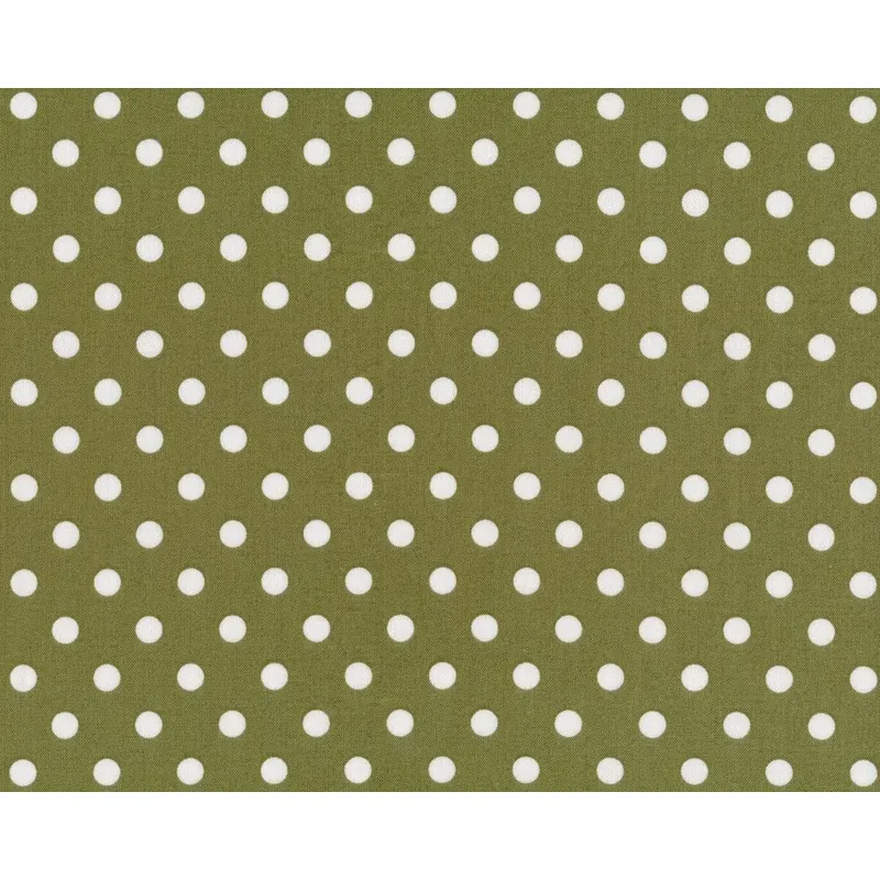 Baumwolle DOTTO, größere regelmäßige Punkte, helles olive