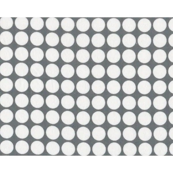 Baumwollflanell COZY COTTON, Kreise-Reihen, grau