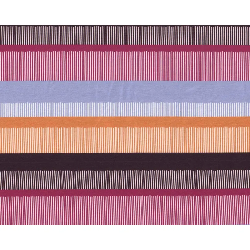 Baumwolljersey COZY STRIPES, Streifenmuster, fuchsia, Lycklig Design