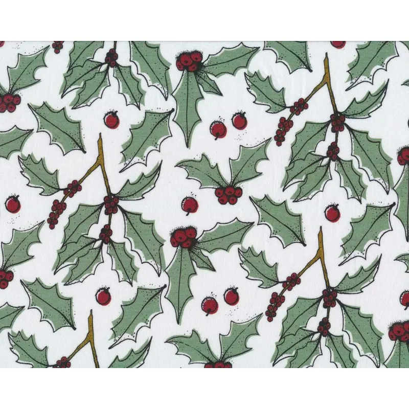 Baumwolljersey FELIZ NAVIDAD, Ilex, weiß