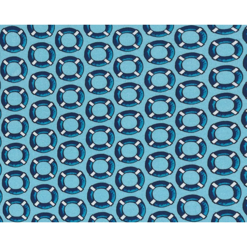 Baumwolljersey LIFEBELTS, Schwimmringe, hellblau