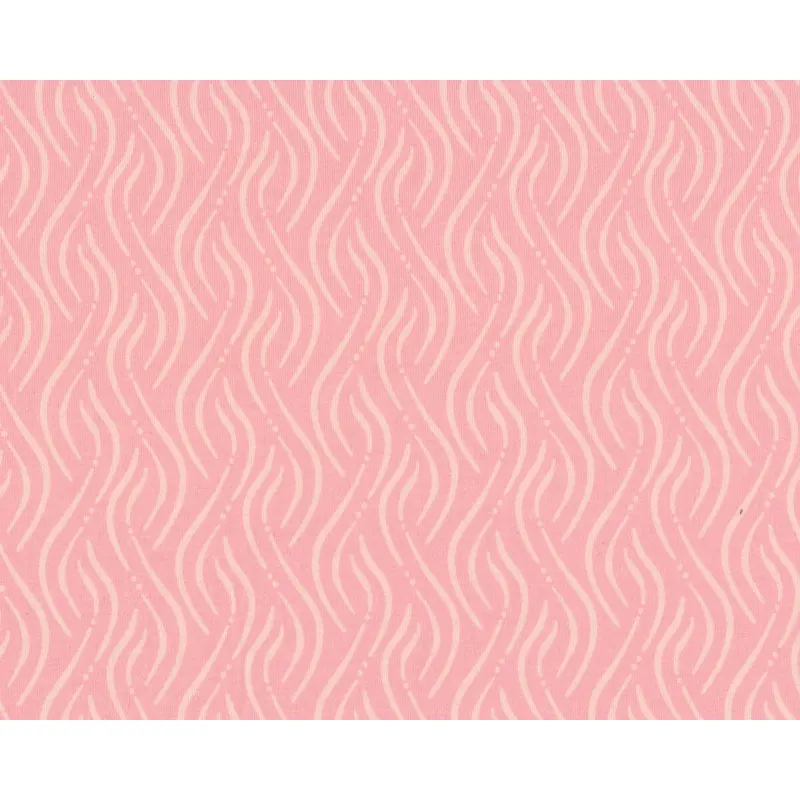 Baumwolljersey LILIANA PEACH, Wellen, rosa, Hilco
