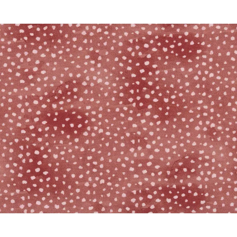 Baumwolljersey LUTIN DOTS, Tupfen-Punkte, dunkles altrosa, Hilco
