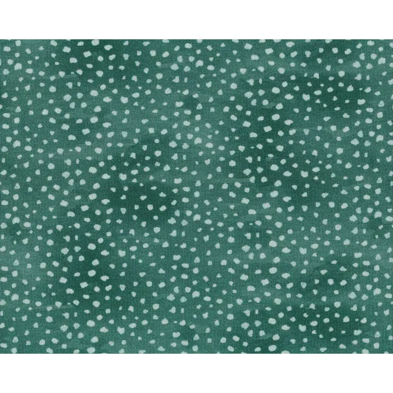 Baumwolljersey LUTIN DOTS, Tupfen-Punkte, petrolgrün, Hilco
