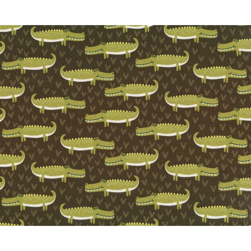 Baumwolljersey SMILLING CROCODILE, Krokodile, Hilco