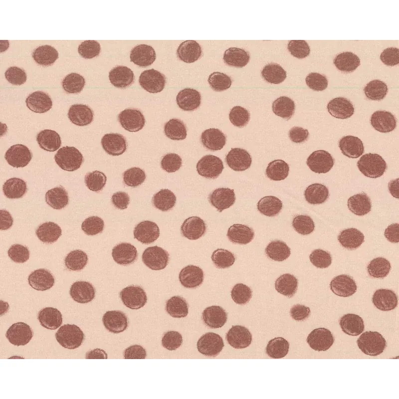 Baumwolljersey SWEET BABY, Punkte, hellbeige-braun, Hilco