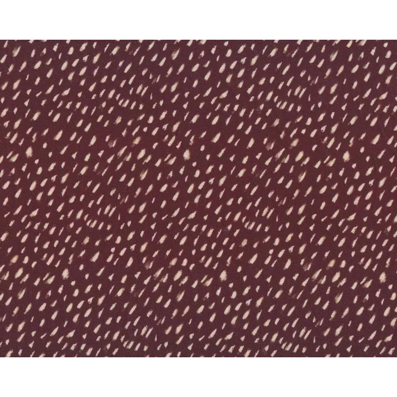 Baumwolljersey SWEET BABY, Strichel, aubergine-creme, Hilco