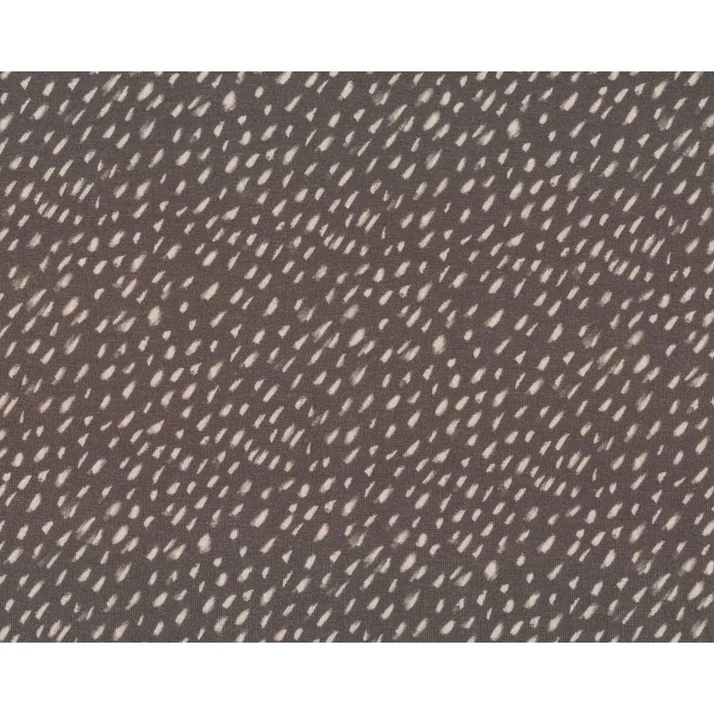 Baumwolljersey SWEET BABY, Strichel, dunkelgrau-creme, Hilco
