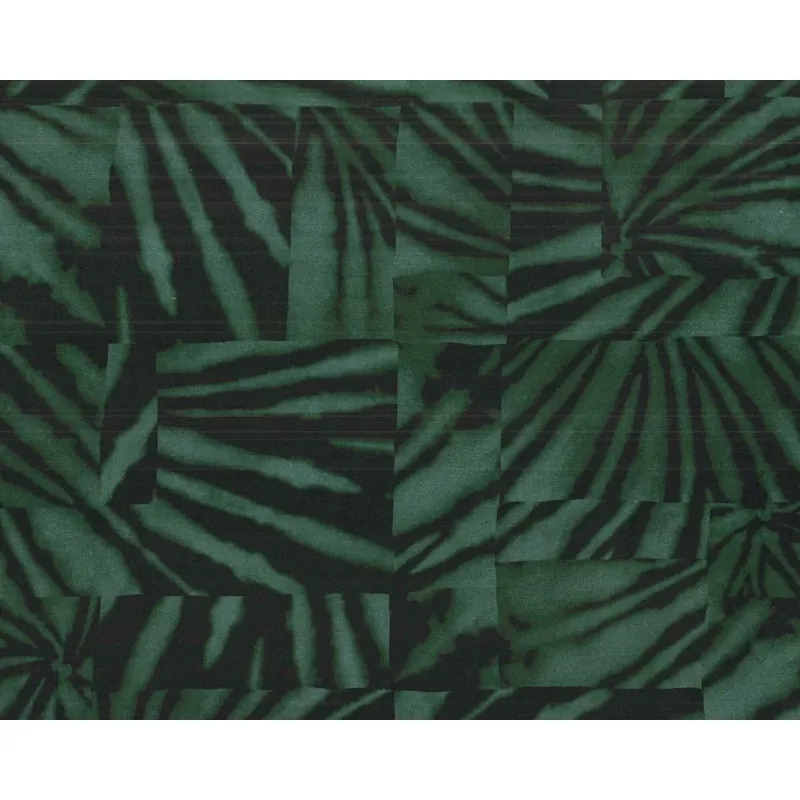 Baumwolljersey TYE DIE FANCY, Batik-Mosaik, petrolgrün, Hilco