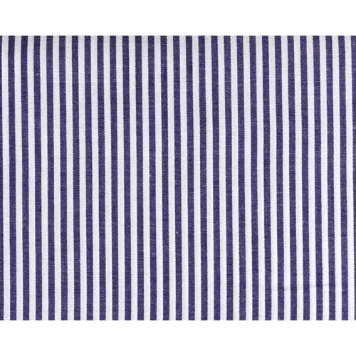 Baumwollstoff CANSTRIPE, Vichystreifen, dunkelblau