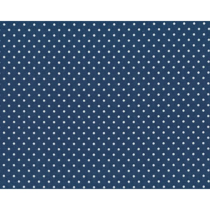 Baumwollstoff DOTTI, kleine Punkte, dunkles jeansblau