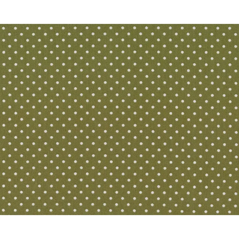 Baumwollstoff DOTTI, kleine Punkte, helles olive