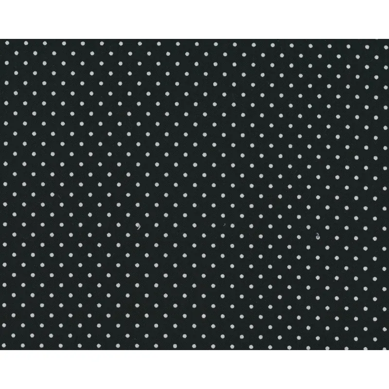 Baumwollstoff DOTTI, kleine Punkte, schwarz