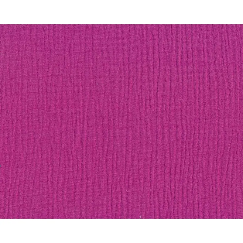 Baumwollstoff DOUBLE GAUZE, fuchsia, Hilco