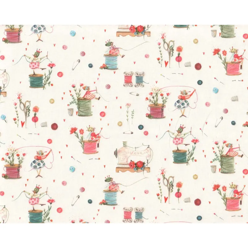 Baumwollstoff FADENSPIEL, Silke Leffler, Acufactum