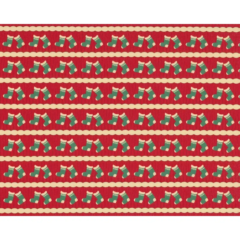 Baumwollstoff MERRY CHRISTMAS, Nikolausstiefel