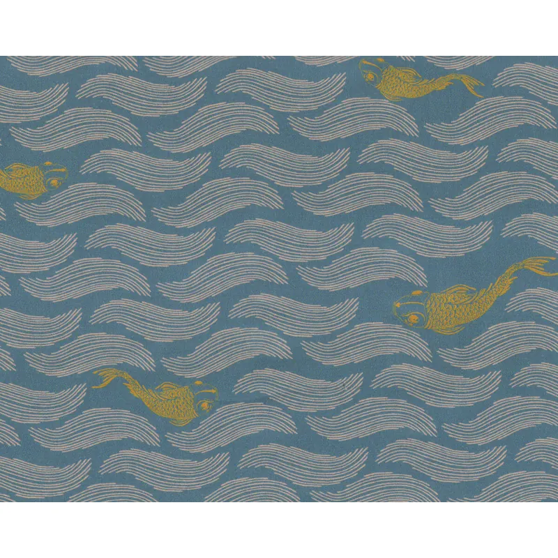 Baumwollstoff mit Stretch MANY FISH, Fische, graublau, Bienvenido Colorido