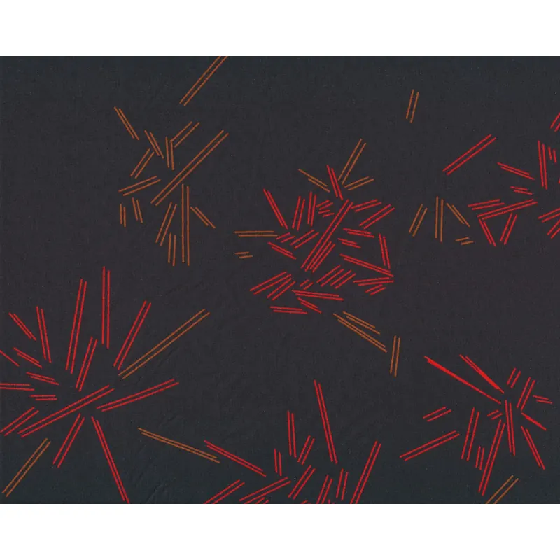 Baumwollstoff mit Stretch WILD, Striche, schwarz-rot, Fibre Mood