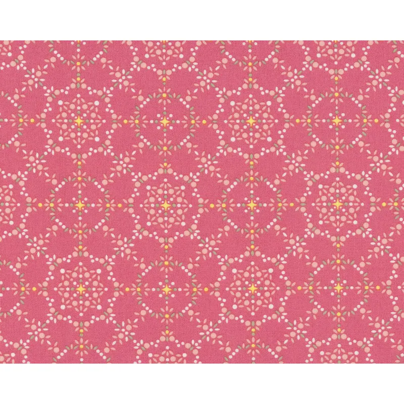 Baumwollstoff NATURAL BEAUTY, Kaleidoskop, lachsrosa, ring a roses