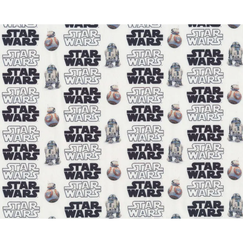 Baumwollstoff STAR WARS, Roboter
