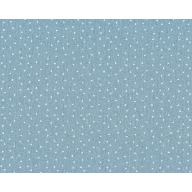 Baumwollstoff TUPFEN, taubenblau, Acufactum