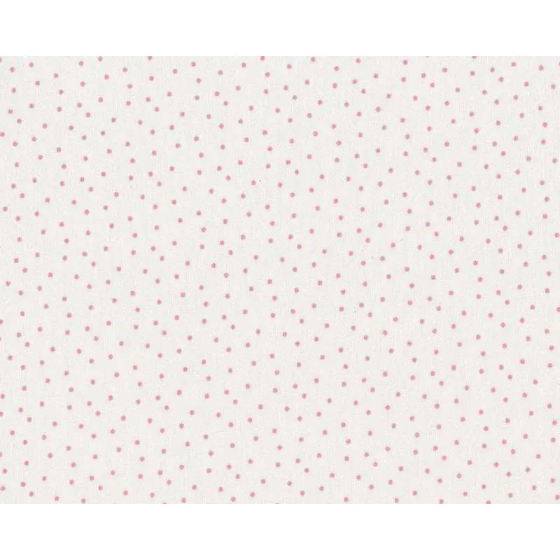 Baumwollstoff TUPFEN, weiß-rosa, Acufactum
