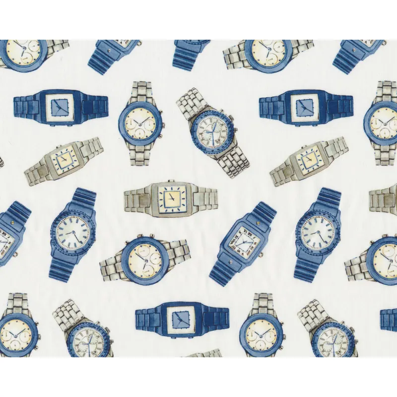 Baumwollstoff VEGAS WATCH, Armbanduhren, Patricia Meyer