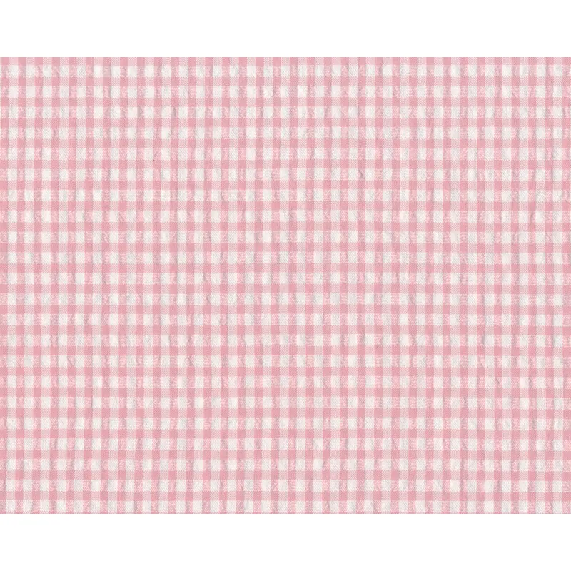 Baumwollwebstoff SEERSUCKER, Vichykaro, rosa, Hilco
