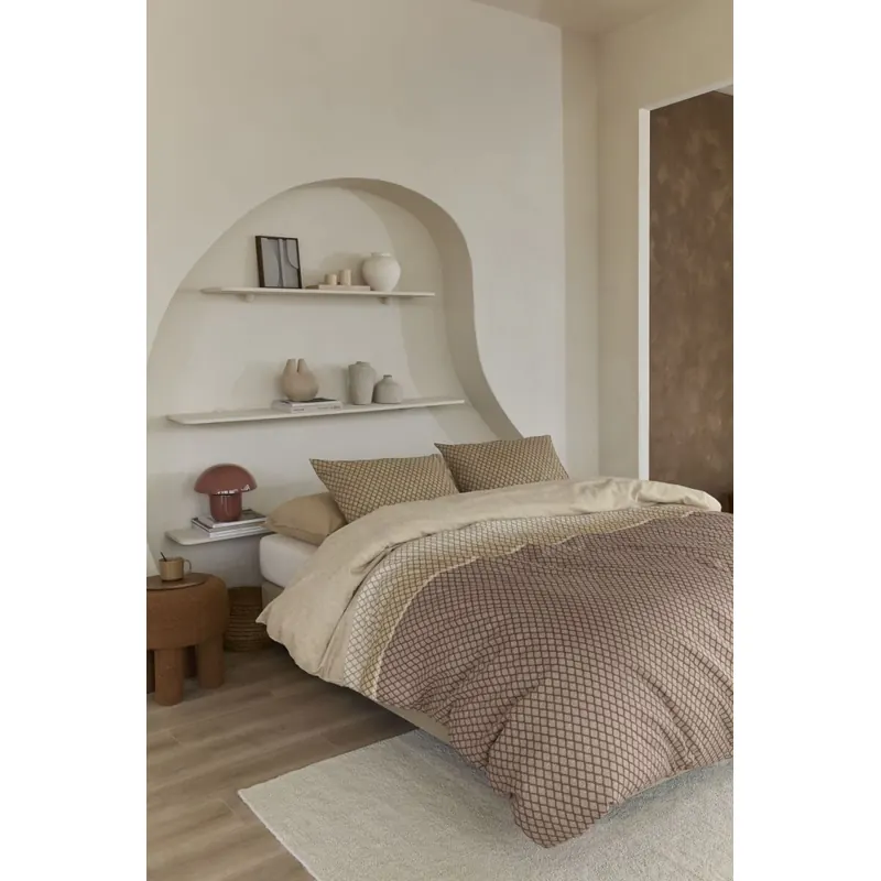 Beddinghouse Baumwolle Bettwäsche Riven al 155 cm x 220 cm natur